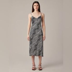 RALPH Ralph Lauren Zebra Print Cami Slip Midi Dress Size 12